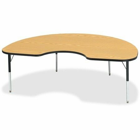JONTI-CRAFT TABLE, KIDNEY, 48X72, OAK/BK JNT6423JCE210